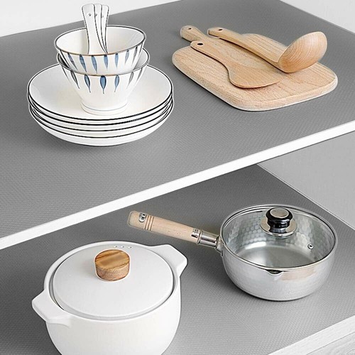 Waterproof grey drawer liner - grey,